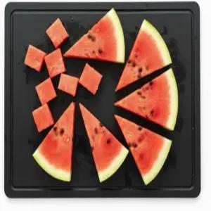 주스 홈이 있는 13명의 셰프 블랙 도마 - 고기 그릴 바비큐 및 조각용 대형 18 x 12 인치 레스토랑 등급