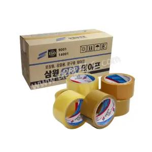 대성월드 박스테이프 40m - 50개 - 1박스 , 투명 , 황색 박스테이프 투명 황색 포장용 OPP 1BOX 칼라 포장 필름 비닐