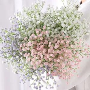 실크 플라워 꽃다발 인테리어 안개꽃 장식용 조화 꽃다발 홈데코 입학식