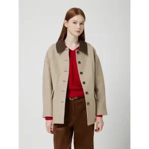 [CC콜렉트](강남점)칼라 배색 헤링본 아워글래스 자켓_C254MSF036