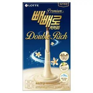 신상 롯데 빼빼로 더블리치 솔티바닐라 40g