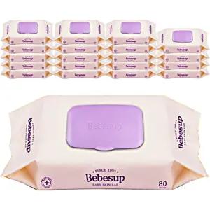 베베숲 물티슈 캡형 80매 20팩 아기물티슈 대용량