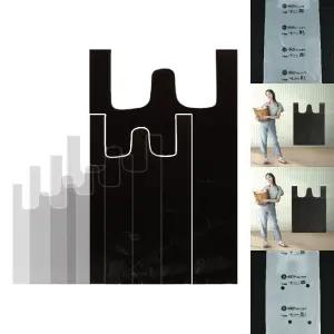 검정 비닐봉투 초특대형 50L 100매 검은 비닐봉지/대형/비닐/봉지/포장/검은비닐/손잡이/봉투/검은봉지