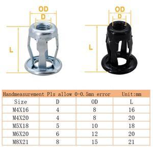 꽃잎 모양 금속 리벳 너트 M4 잭 육각 확장 나사 라이센스 플레이트 패널 클램프