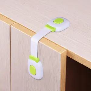 유아 어린이 아기 안전 잠금장치 서랍장 냉장고 가구 문고리 도어락 화이트