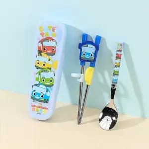 타요 교정용젓가락스푼글라이더케이스세트 어린이 유아 어린이집 유치원 수저세트 1단계 휴대용 단체선물