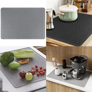 실리콘 주방 매트 테이블 받침 싱크대 덮개 대리석 상판 보호 71X50cm