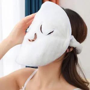 산호 양털 타월 부드러운 도톰한 페이스 얼굴 스팀 타월 피부 보습 온열 스킨케어 마스크팩 숨구멍 온찜질