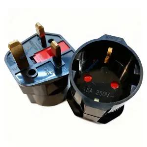 호환  EU에서 영국으로 전환 어댑터 13A 퓨즈 타입G 3핀 싱가포르 영국 플 변환기 전기 소켓 여행용 어댑터