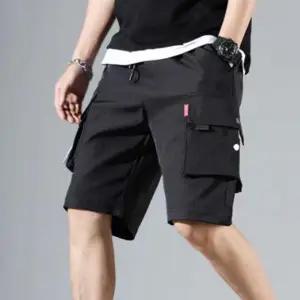 남성 밴딩 반바지 여름 캐주얼 7부 남성 카고 반바지 면