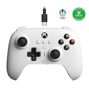[미국배송] XBOX 홀 이펙트 조이스틱 및 트리거용 8BITDO 얼티밋 유선 컨트롤러 XBOX SERIES X|S ONE WINDOWS 10 11과 호환 - 공식 라이선스 (화이트)