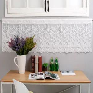 꽃무늬 주방 바란스 레이스 부엌 가리개 창문 커튼