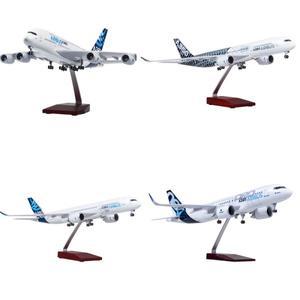 47CM 비행기 A320 NEO /A350/A380 항공 모델 장난감 라이트 수지 컬렉션 디스플레이 팬들을 위한 선물