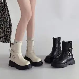 시슬리 램스킨 기모스판 윈터 부츠