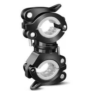 자전거 라이트 거치대 범용 랜턴 핸들바 자전거 거치대 유모차 360도 릴리즈 회전형 후미등 회전 멀티 레버