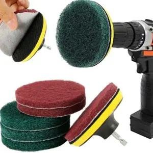 드릴 청소 브러쉬 다용도 회전 주방 전동 드릴 청소 솔 욕실 틈새 스크럽 차량 패드