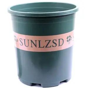 실내 플라스틱 화분 가벼운 인테리어 배수구 대형 플라스틱 화분 원형 받침대 포함