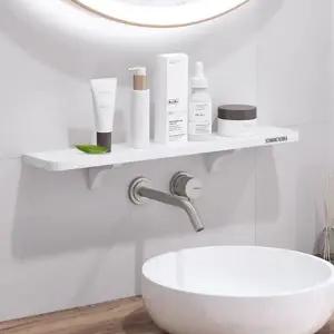 화장실 무타공 접착식 세면대 욕실수납선반 욕실정리선반 다용도실 공간활용 벽걸이 다용도 정리대 주방