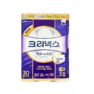 크리넥스 데코 앤 소프트 40m (30롤) [1팩]