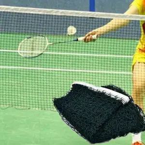 국제 규격 네트 레저용 스포츠 휴대용 배드민턴 네트 야외 캠핑 폴리프로필렌 테니스 촘촘한 훈련 간격