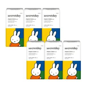 시크릿데이 순면커버 롱라이너 미피 유기농 40개입 6팩