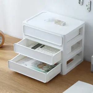 서랍 정리함 다용도 플라스틱 데스크 책상 서랍 정리함 수납함 4단 투명 책상용