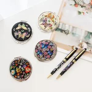 [박씨상방] 나전칠기 자개손거울 자개볼펜 2종세트 외국인 선물 바이어 선물