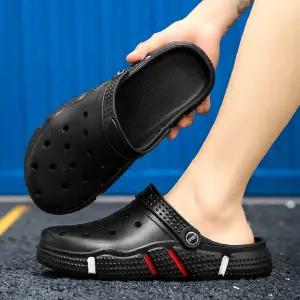 방수 캐주얼 데일리 뮬 슬리퍼 편안한 사무실 실내 여자 욕실화 아쿠아슈즈 비치 남자 경량