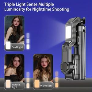 호환 LISCN 짐벌 안정기 360  회전 추적 촬영 야외 여행용 원격 제어 기능 휴대용 셀카봉