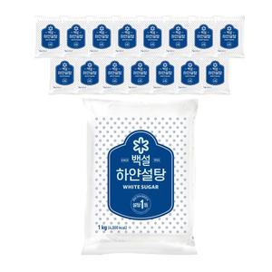 백설 하얀설탕, 1kg, 16개