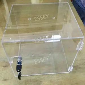 투명 박스 보관함 아크릴 보관 분실물 대형 잠금장치 상자