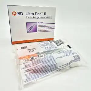 BD 울트라파인 인슐린 주사기 100개 31G 8mm 0.3cc 펜니들 일회용 시린저 당뇨 혈당 비디