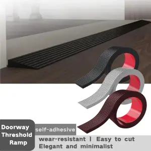 1PC 1mX5cm 자체 접착식 경사 패드 문턱 스트립 내구성 있는 PVC 미끄럼 방지 스트립 내마모성 문턱 경사로