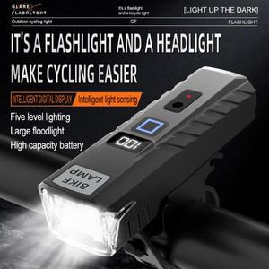 스마트 광 감지 자전거 라이트 라이딩 TYPE-C 충전 디지털 디스플레이 고휘도 도로 야간 ri