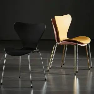 플라스틱 식당 의자 가볍고 철제 등받이