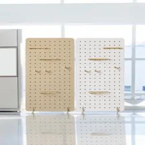 인테리어 원목 타공보드 우드 진열대 선반 소품걸이 벽걸이 타공판