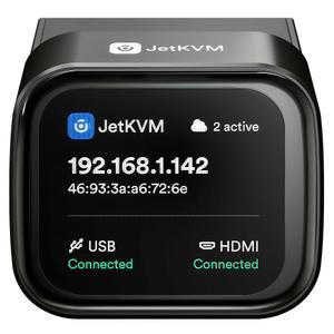 JetKVM IP KVM PC 리모컨, 인터넷을 통한 오픈 소스 Jet KVM, 터치스크린 LCD 초저지연, 컴퓨터 및 서버용 네트워크 스위치 원격 BIOS 액세스