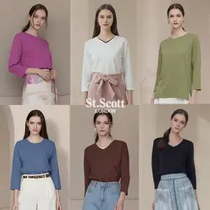 [St.Scott] 세인트 26SS 어센틱 오가닉 코튼 블렌디드 티셔츠 6종(여)