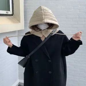 5컬러 여성 러블리 감성 꽈배기 니트 후드 바라클라바 RGc5+6PXU