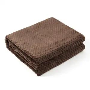 ( )보온100X150 모포 Brown 캠핑 소파 항공담요 판촉물 캠핑 도톰 학생 레져 극세사