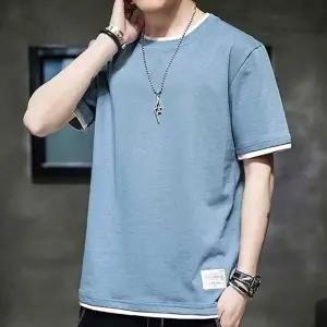 라운드넥 여름 이너 레이어드 5색 남성 반팔티 티셔츠