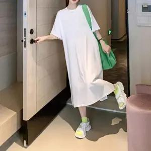 루즈핏 옆트임 체형커버 여름 반팔원피스 5색 데일리