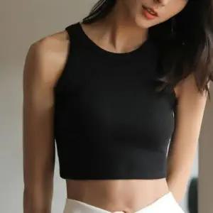 여성 여름 슬림핏 민소매 하이넥 슬리브리스 크롭탑 나시