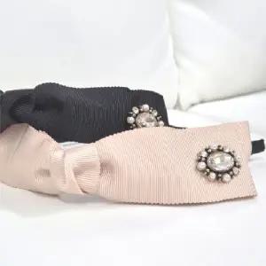 러블리 빅스톤 큐빅 리본머리띠 리본 헤어밴드