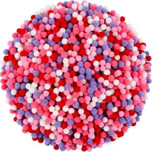 쿠메난 1500피스 미니 발렌타인 폼 볼 공예품 DIY 취미 결혼식 용품 발렌타인데이 파티 장식(5가지 색상