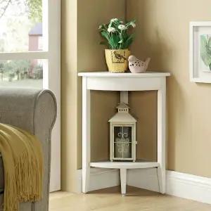 삼각 코너 화장대 보조탁자 침실 협탁 선반 틈새 수납