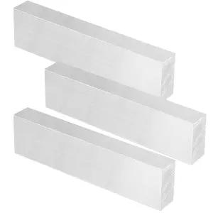 MOUYAT 3 PCS 1 x 2 인치 알루미늄 바 8 길이 +0/-.05 6061 플랫 블록 솔리드 밀 재고 밀링 선반 작업용