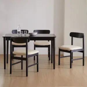 베스트리빙 모노 네이처 알로 4인(1200) 사각 원목 카페 인테리어 식탁세트/의자 4