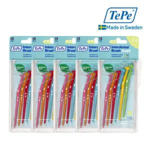 TePe 테페 치간칫솔 ㄱ자형 앵글 0.4~0.8mm 6개입 [5개입]