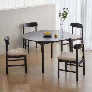 베스트리빙 하이디 모노 알로 4인(1000) 원형 원목 카페 인테리어 식탁세트/의자 4